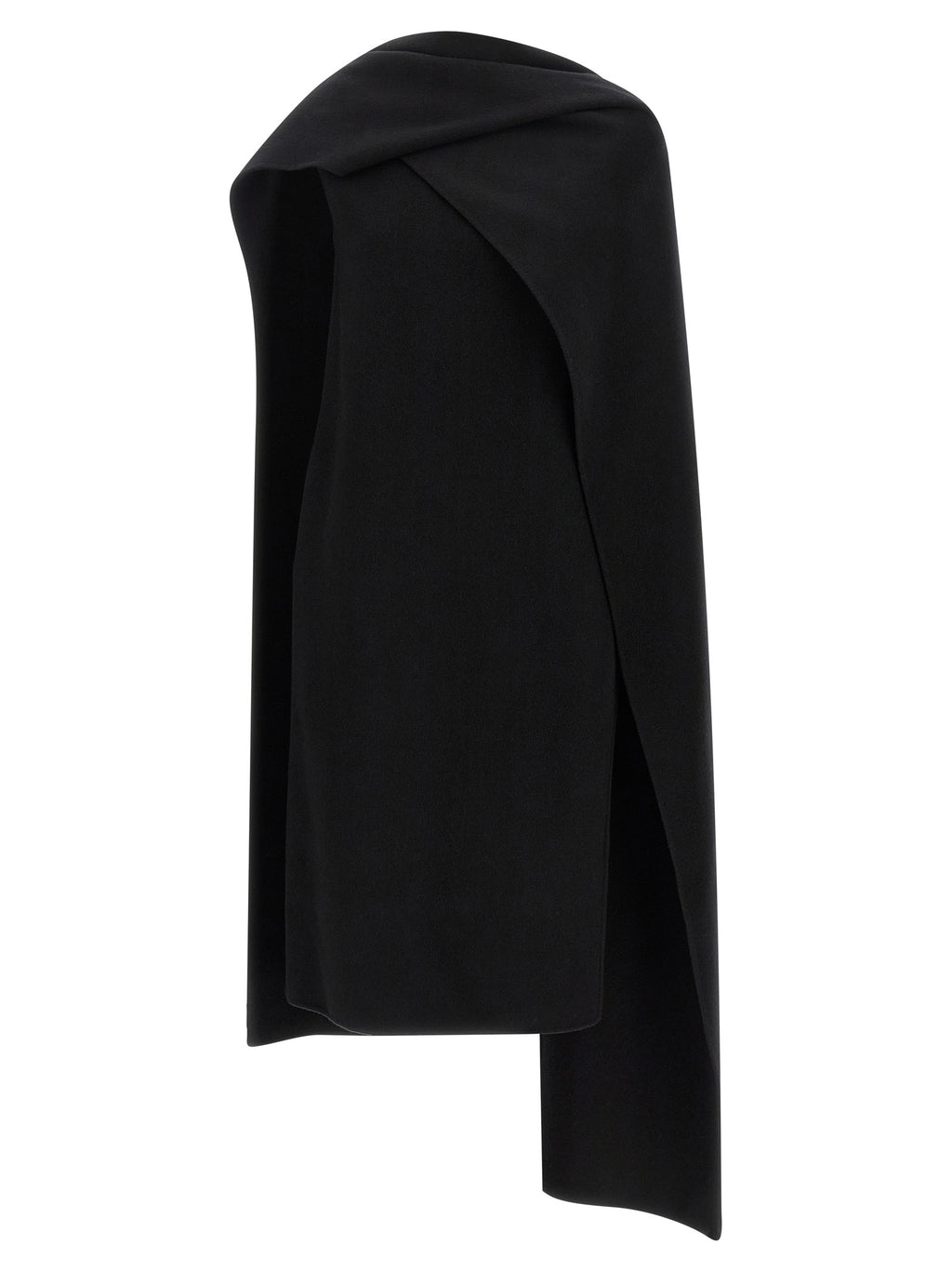 Black Virgin Wool Midi Dress