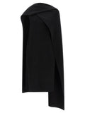 Black Virgin Wool Midi Dress