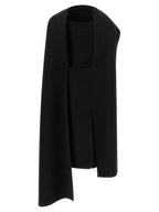 Black Virgin Wool Midi Dress