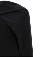 Black Virgin Wool Midi Dress