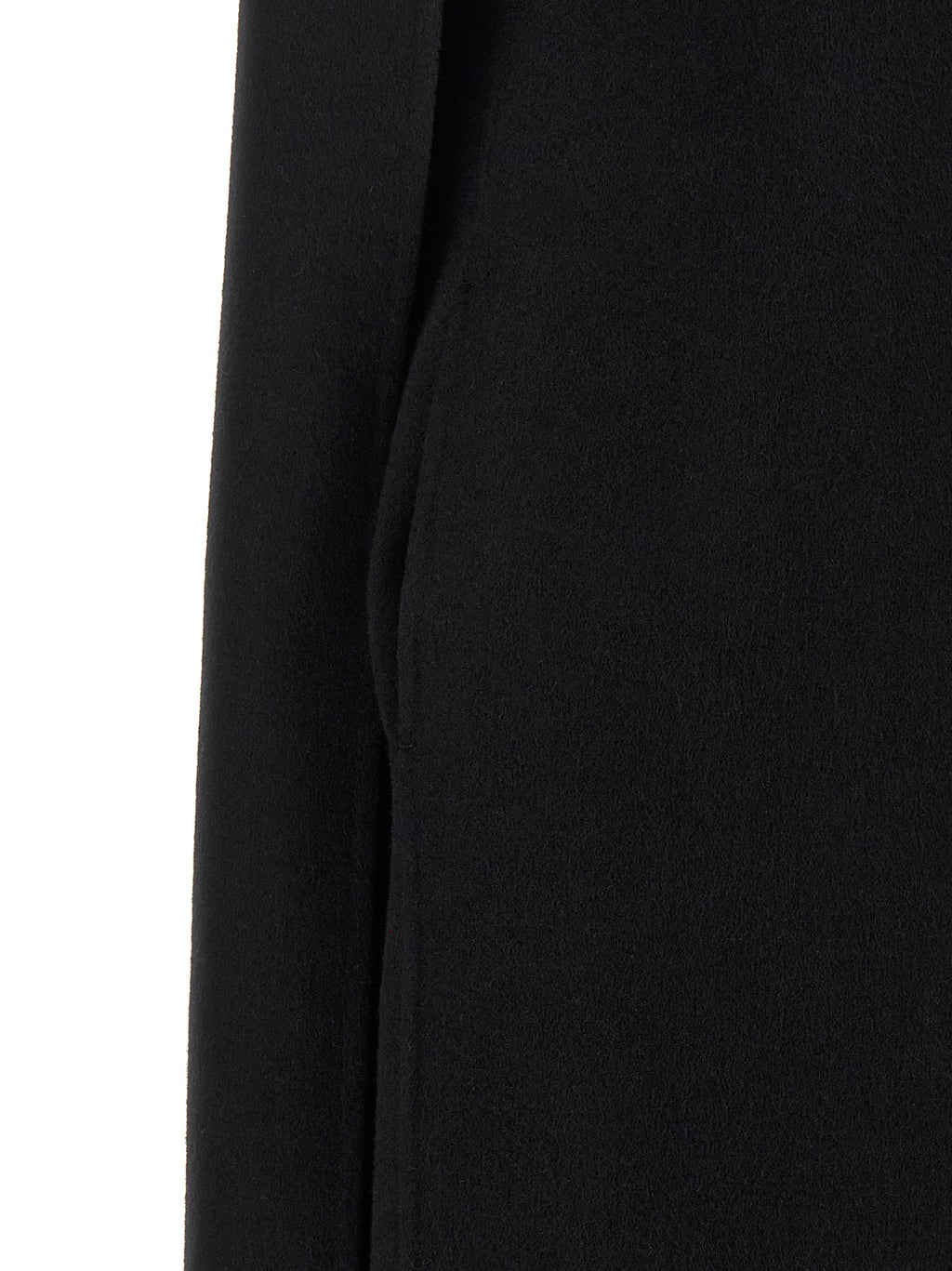 Black Virgin Wool Midi Dress