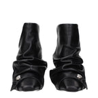 Black Leather Ankle Boots