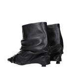 Black Leather Ankle Boots