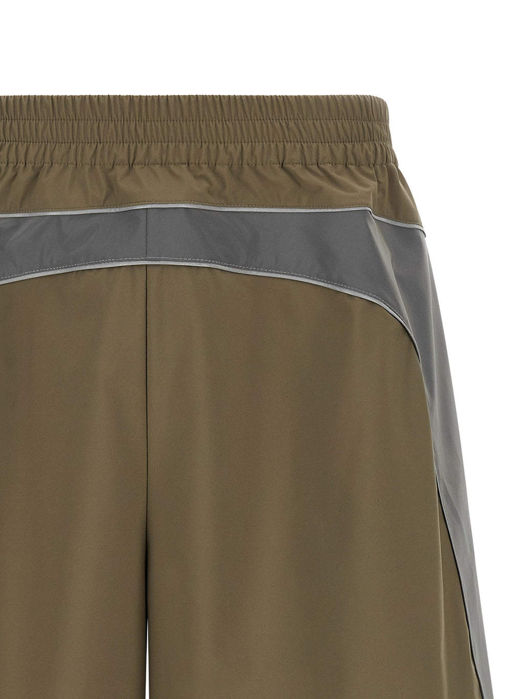 Gray Polyester Bermuda Shorts