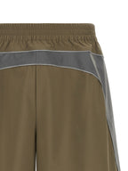 Gray Polyester Bermuda Shorts