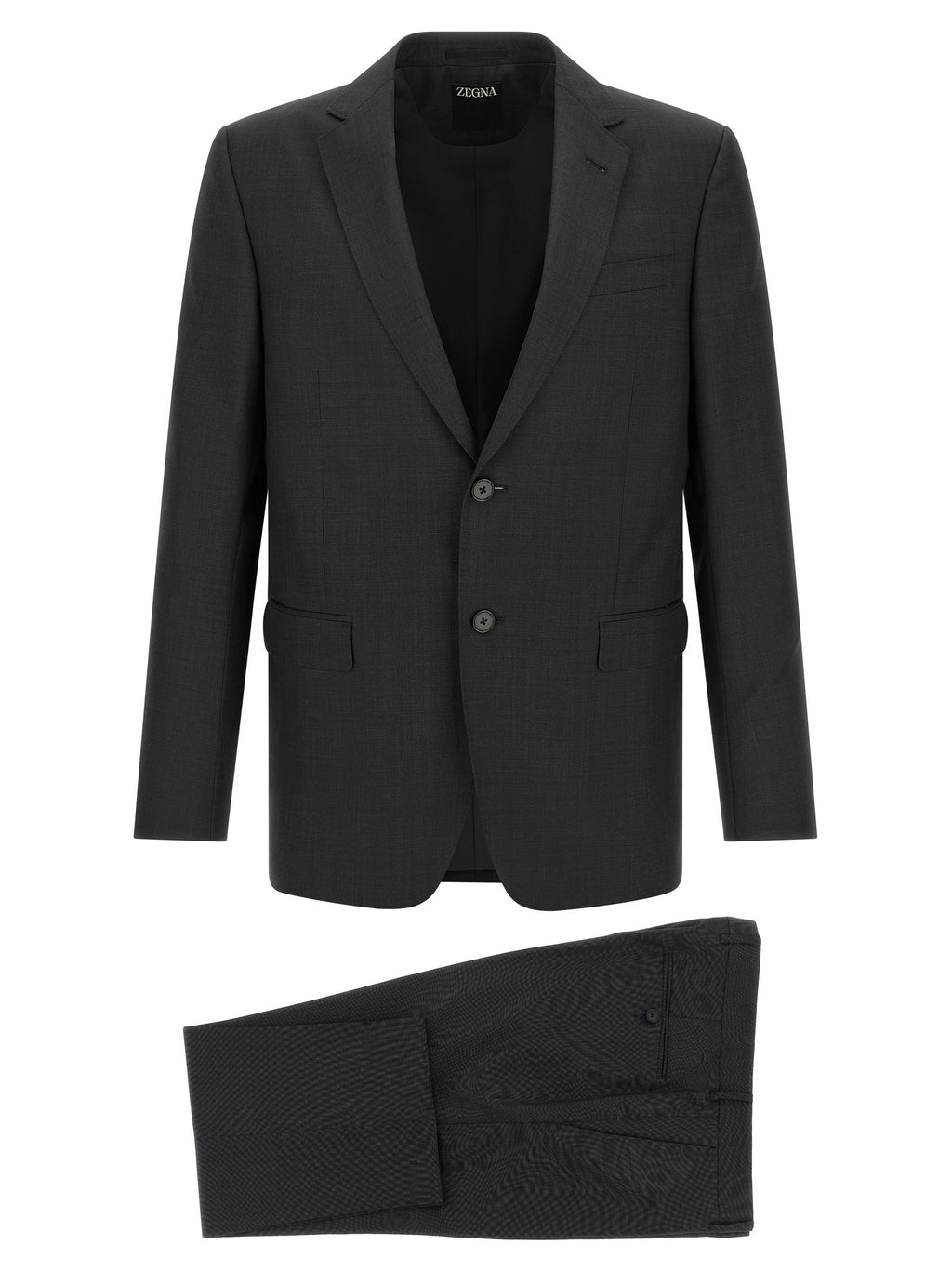 Gray Wool Two-Piece Suit
