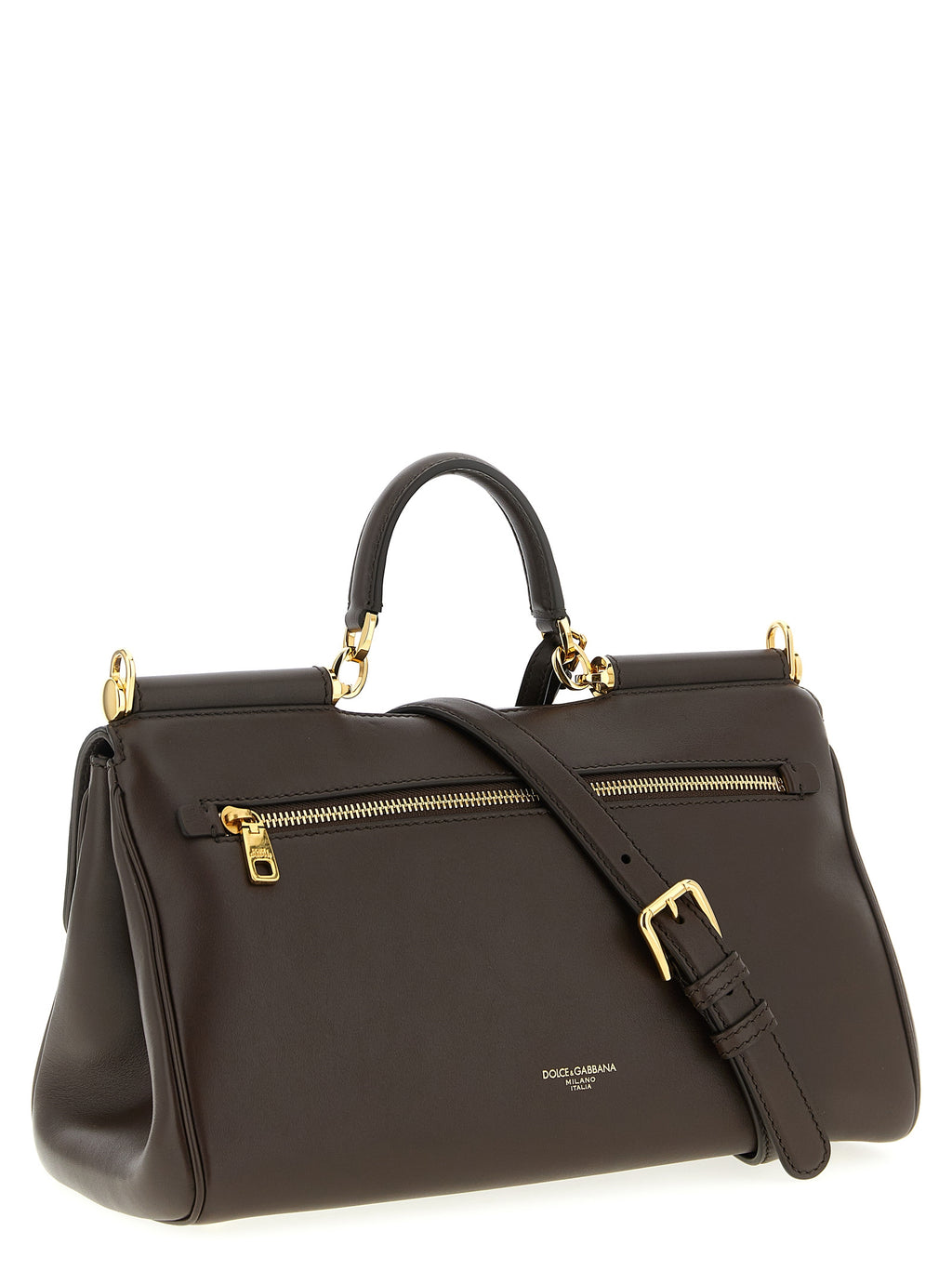 Brown Calfskin Crossbody Bag