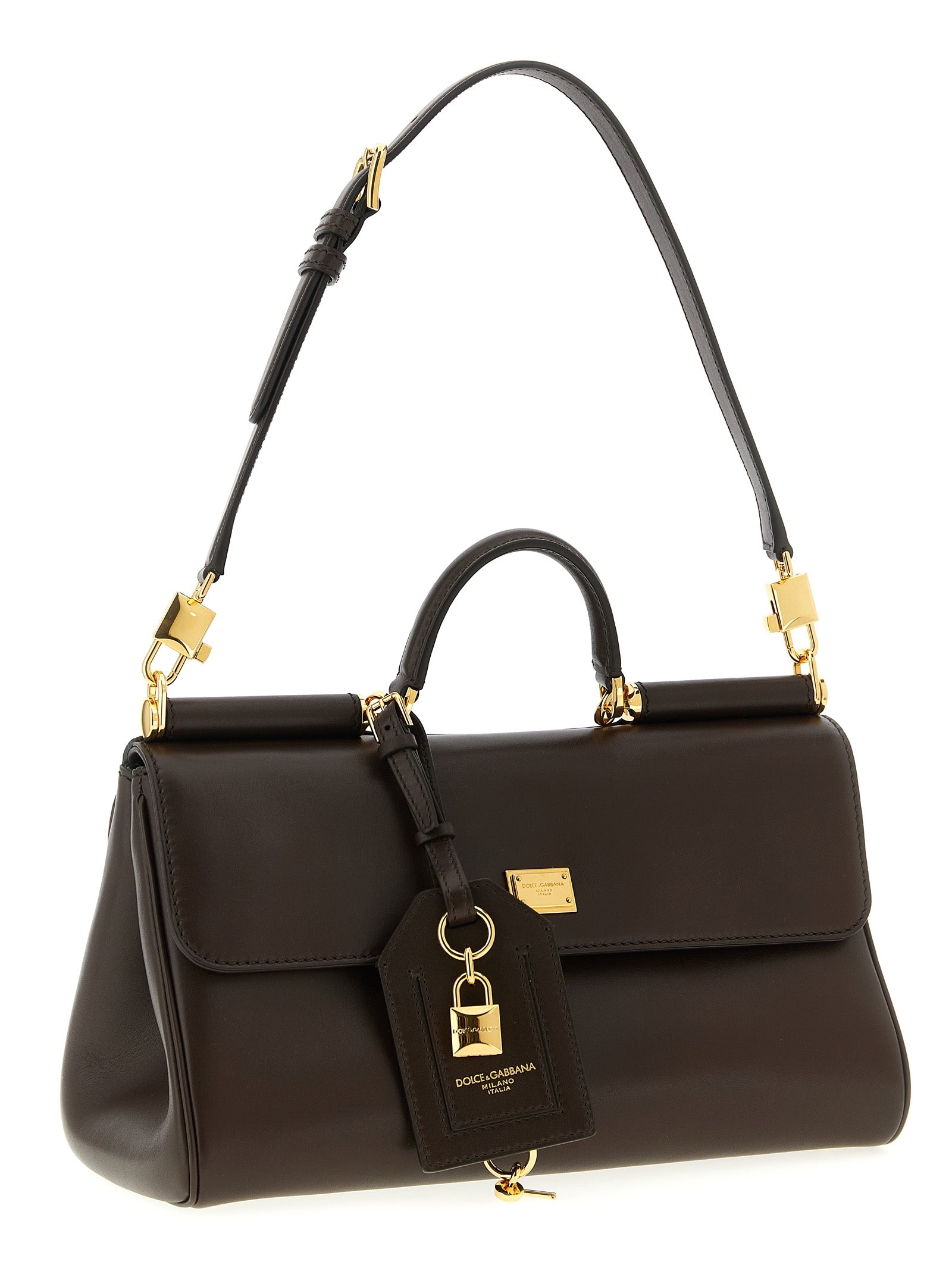 Brown Calfskin Crossbody Bag