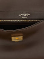 Brown Calfskin Crossbody Bag