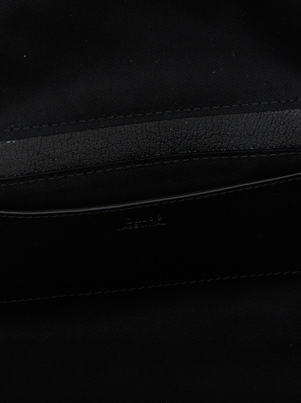Black Buffalo Leather Shoulder Bag
