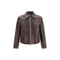 Brown Calf Leather Bos Taurus Leather Jacket