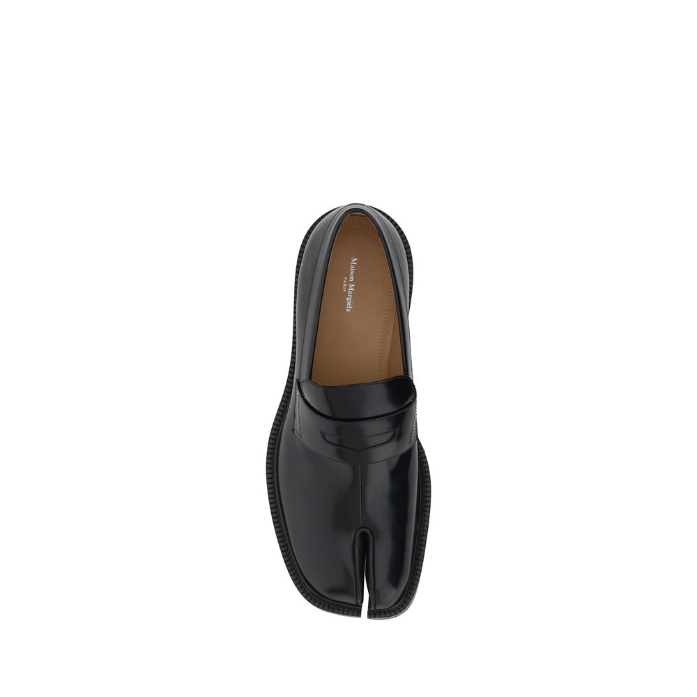 Black Calf Leather Bos Taurus Slip-On Loafers