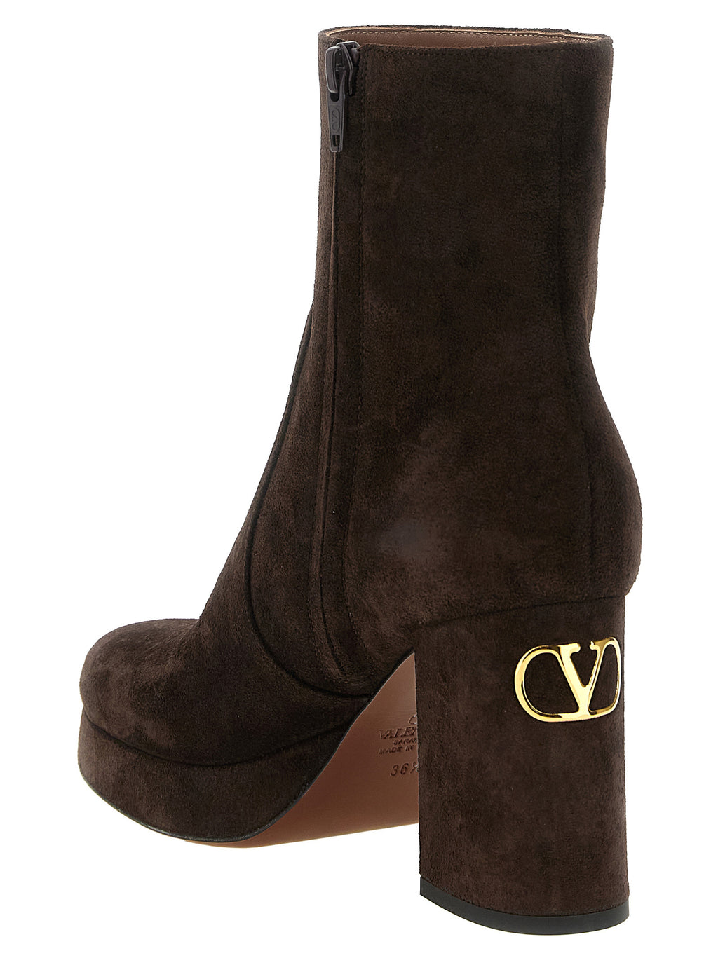 Brown Calfskin Ankle Boots