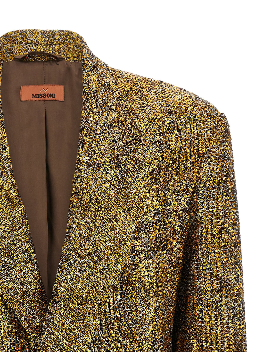 Gold Polyester Blazer