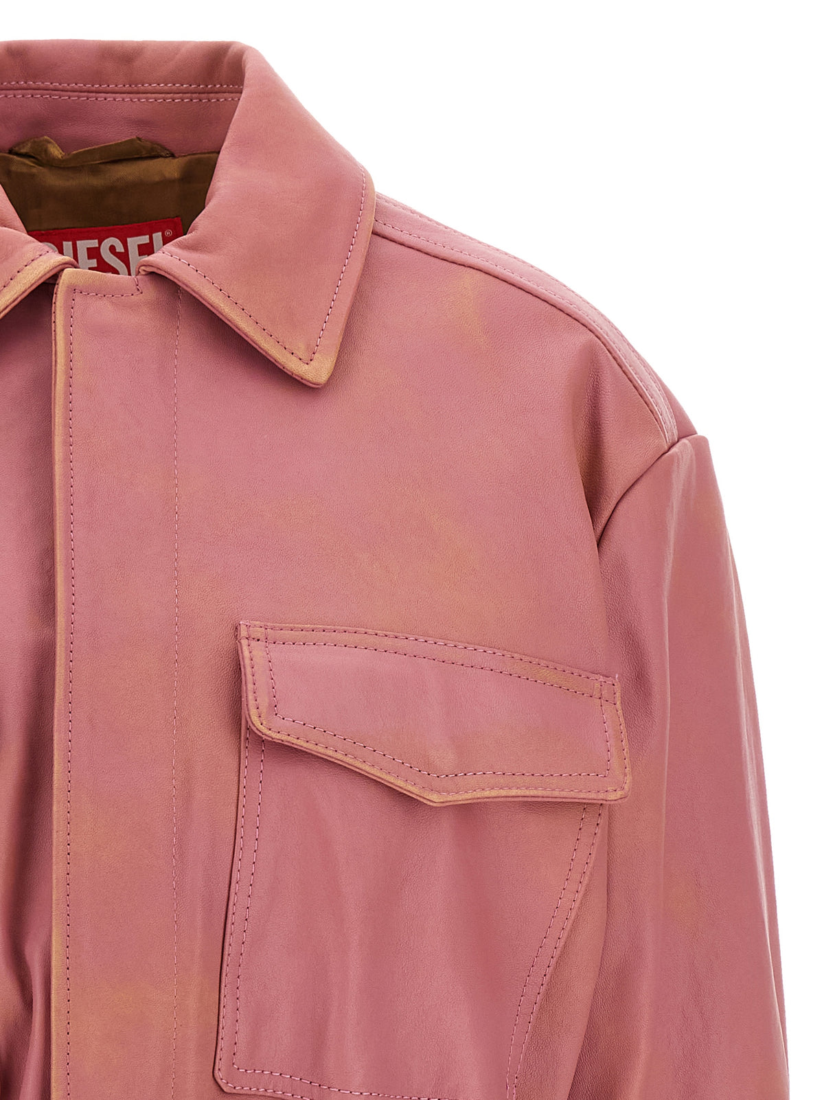 Multicolor Lamb Leather Leather Jacket