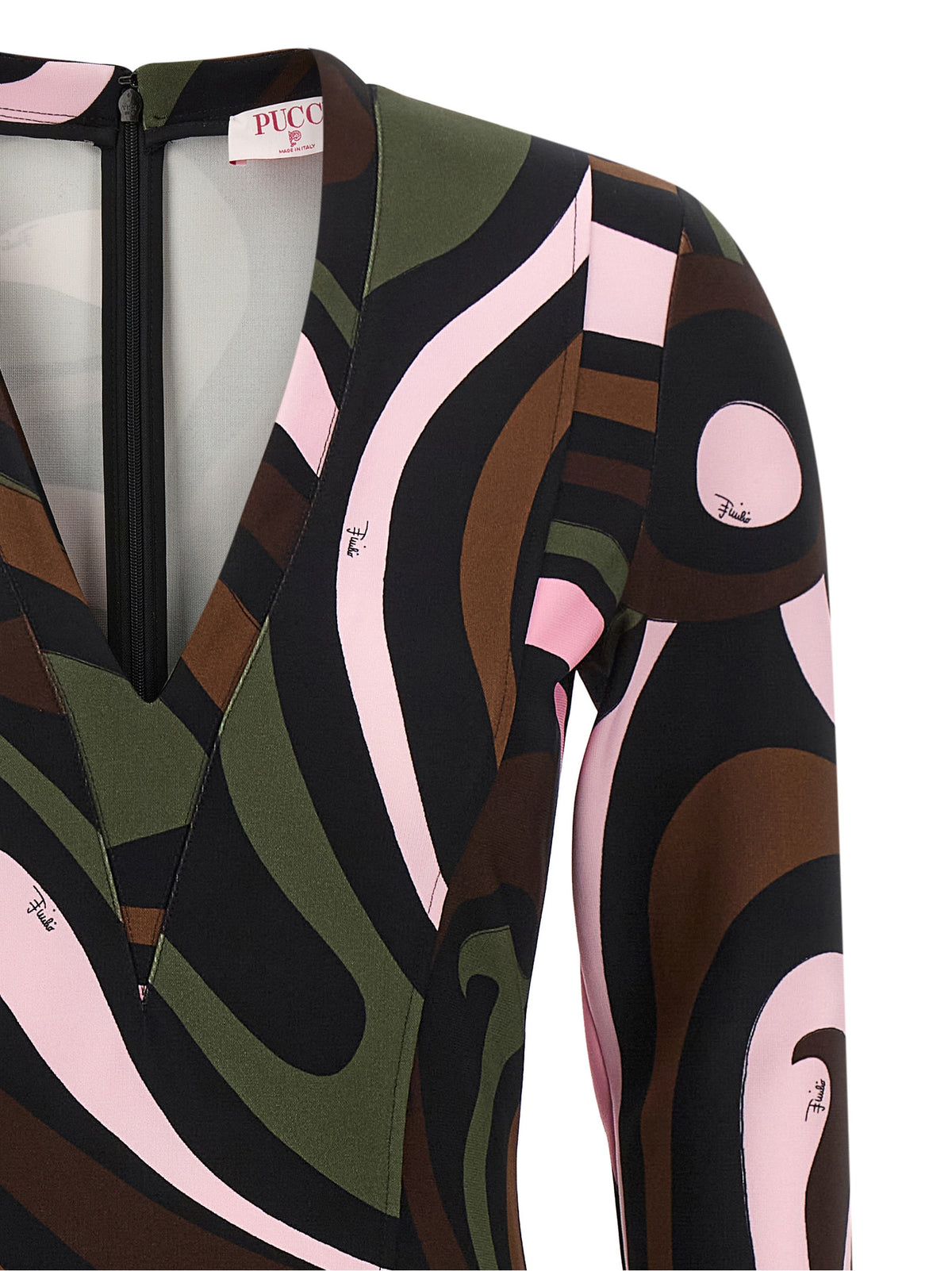 Multicolor Viscose Short Dress