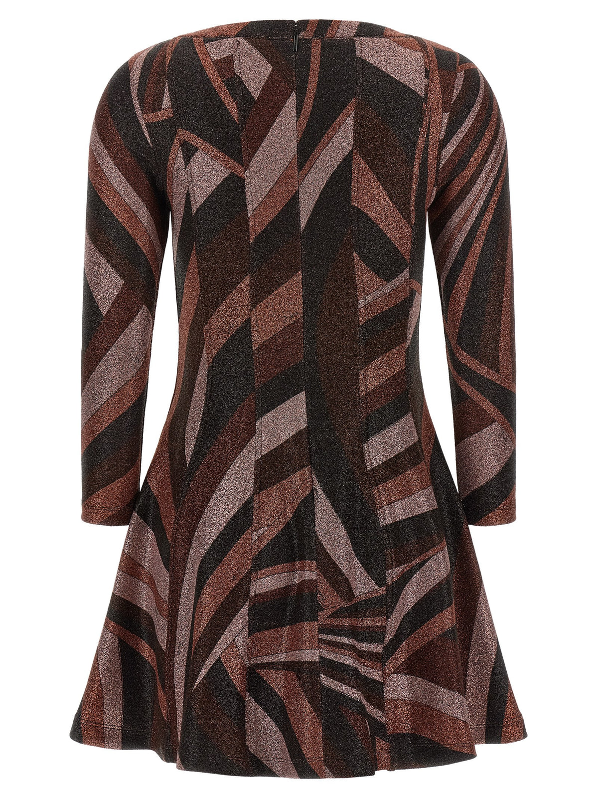 Bordeaux Polyamide Short Dress