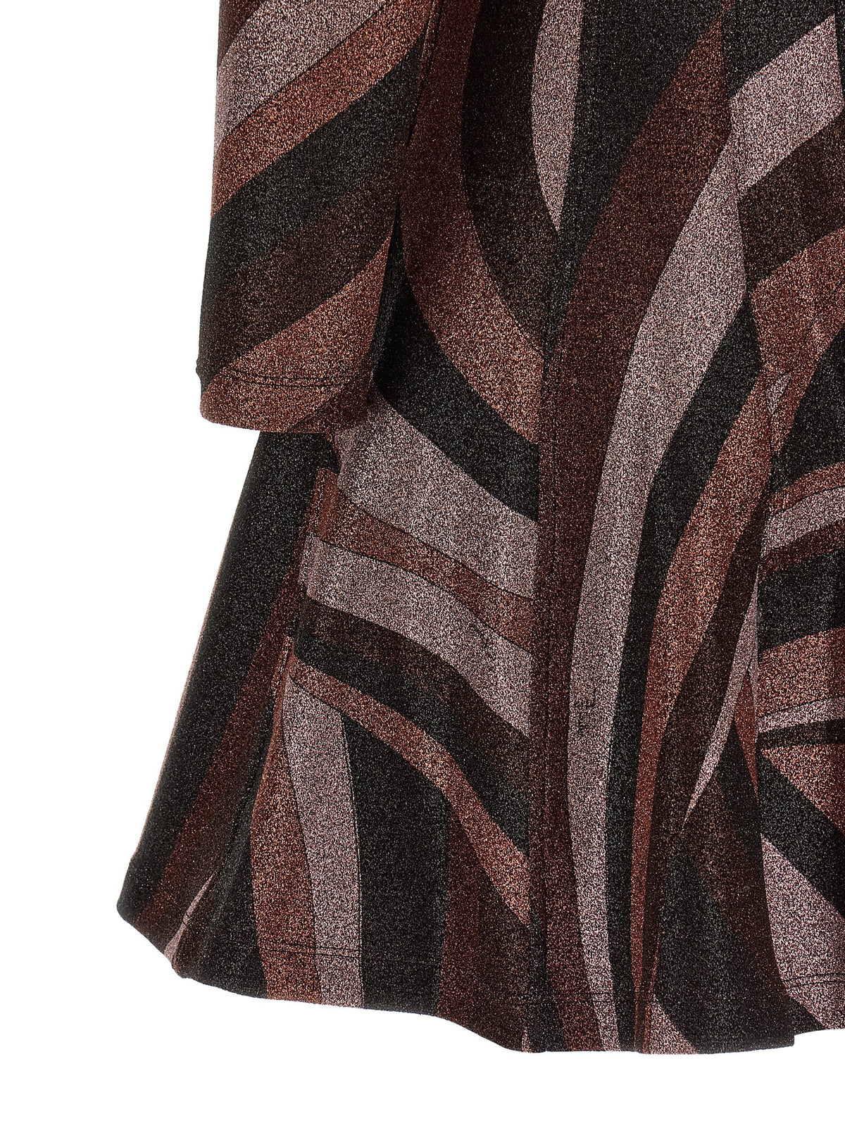 Bordeaux Polyamide Short Dress