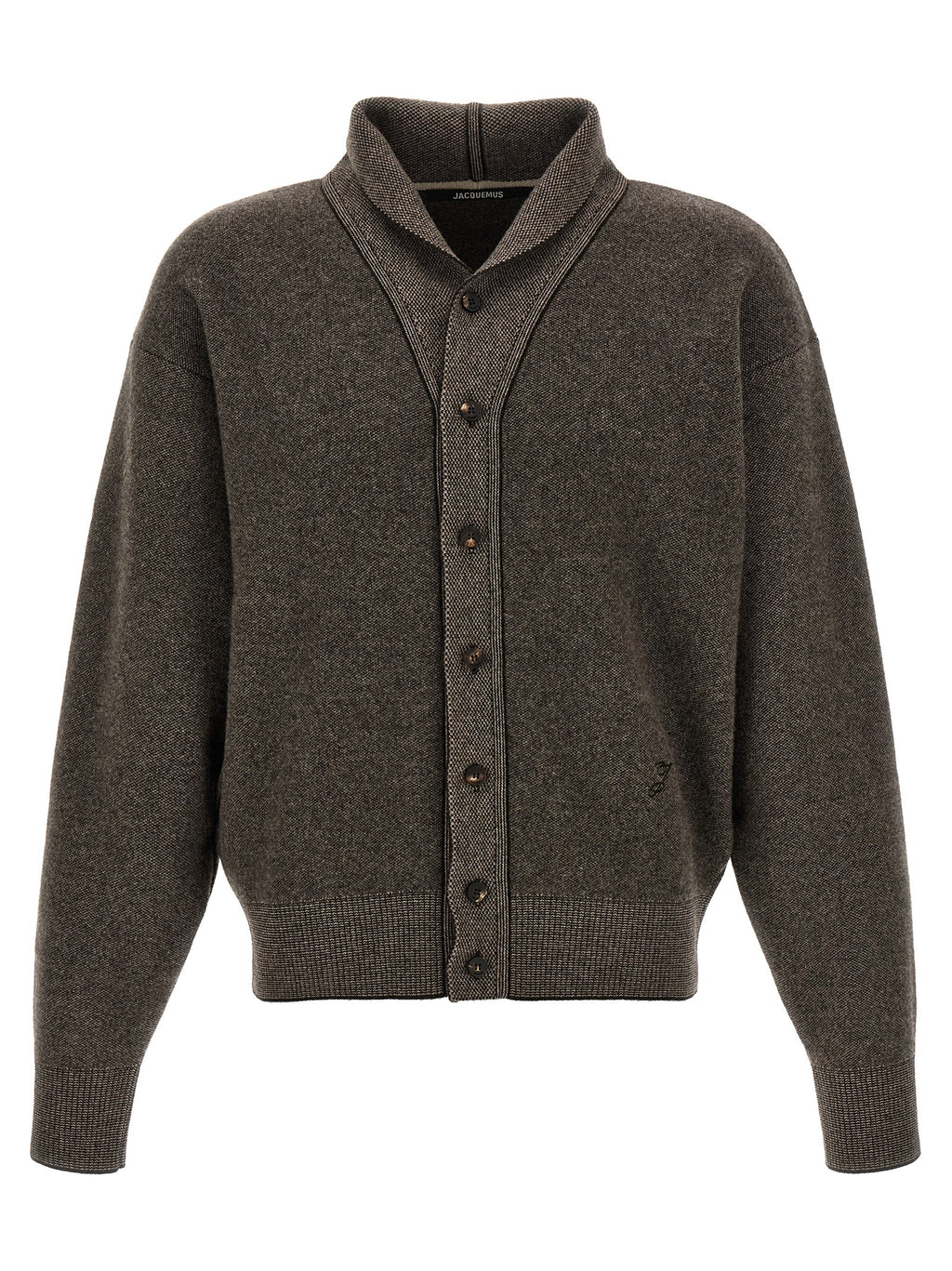Brown Merino Wool Cardigan