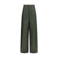 Bicolor Silk Casual Pants