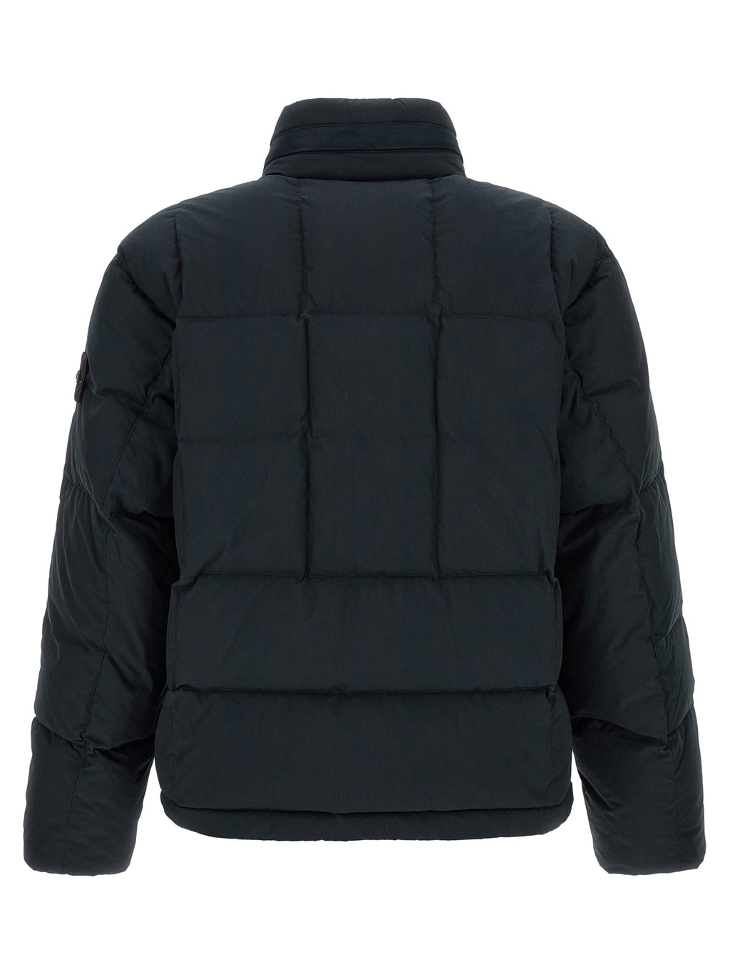 Blue Cotton Full-Length Jacket