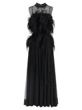 Black Silk Long Dress
