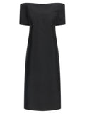Black Silk Midi Dress