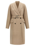 Beige Virgin Wool Coat