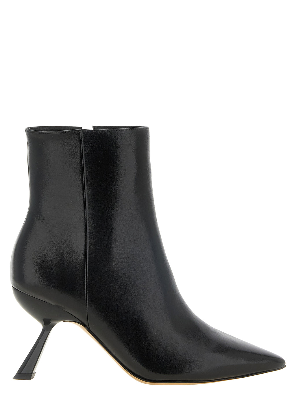 Black Calfskin Ankle Boots