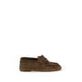 Brown Suede Leather Slip-On Loafers