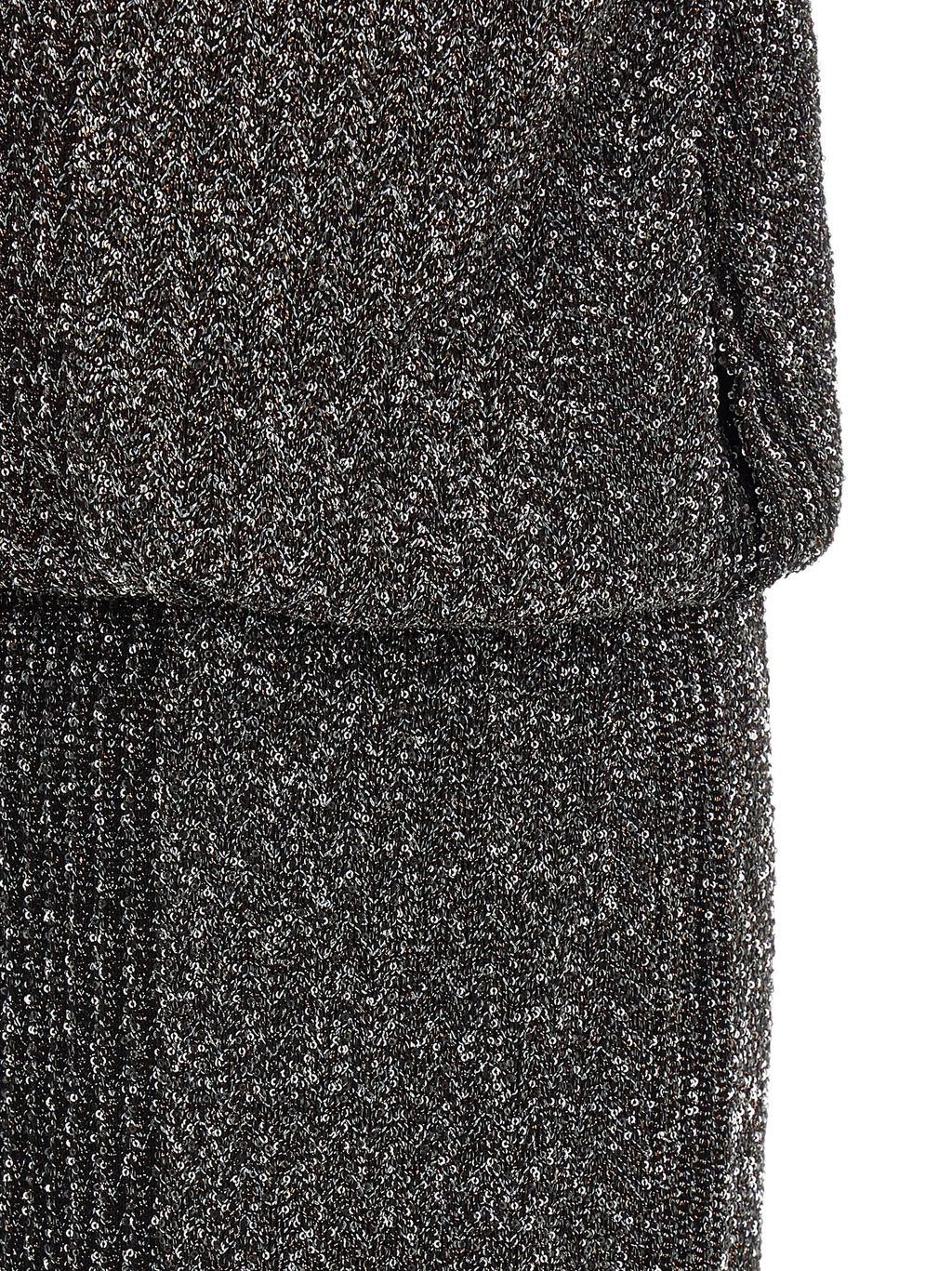 Gray Polyamide Midi Dress