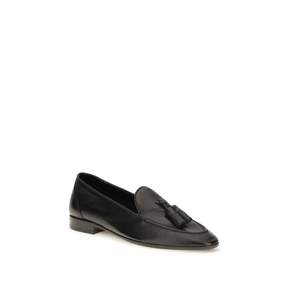 Black Calf Leather Bos Taurus Slip-On Loafers