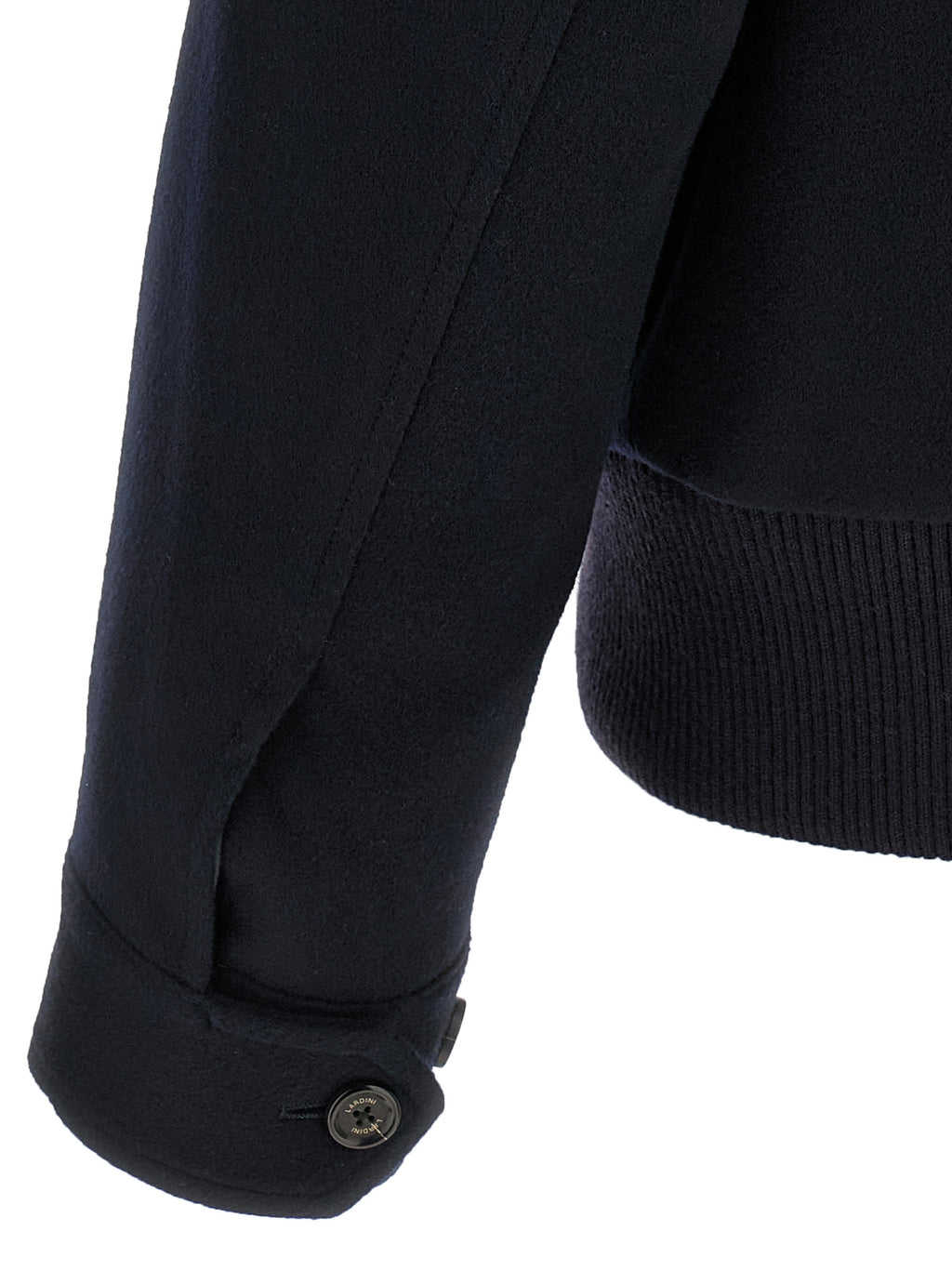 Blue Virgin Wool Full-Length Jacket