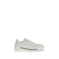 White Calf Leather Bos Taurus Low Top Sneakers