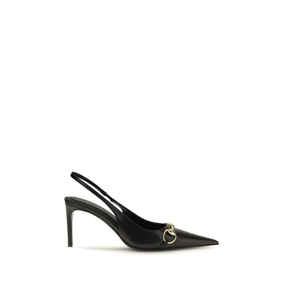 Black Goatskin High Heel Pumps
