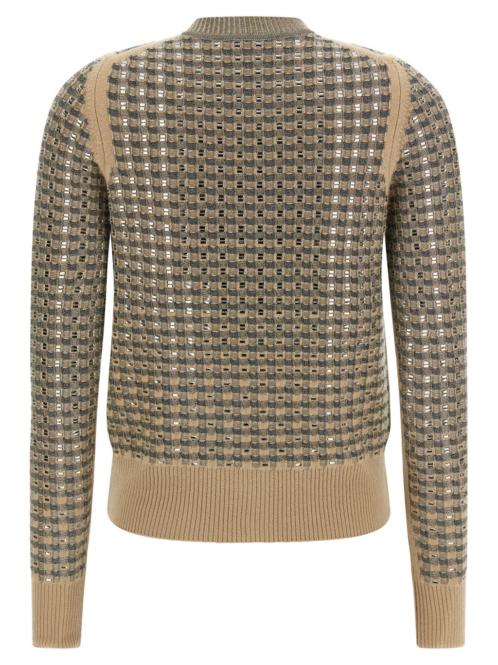 Beige Virgin Wool Cardigan