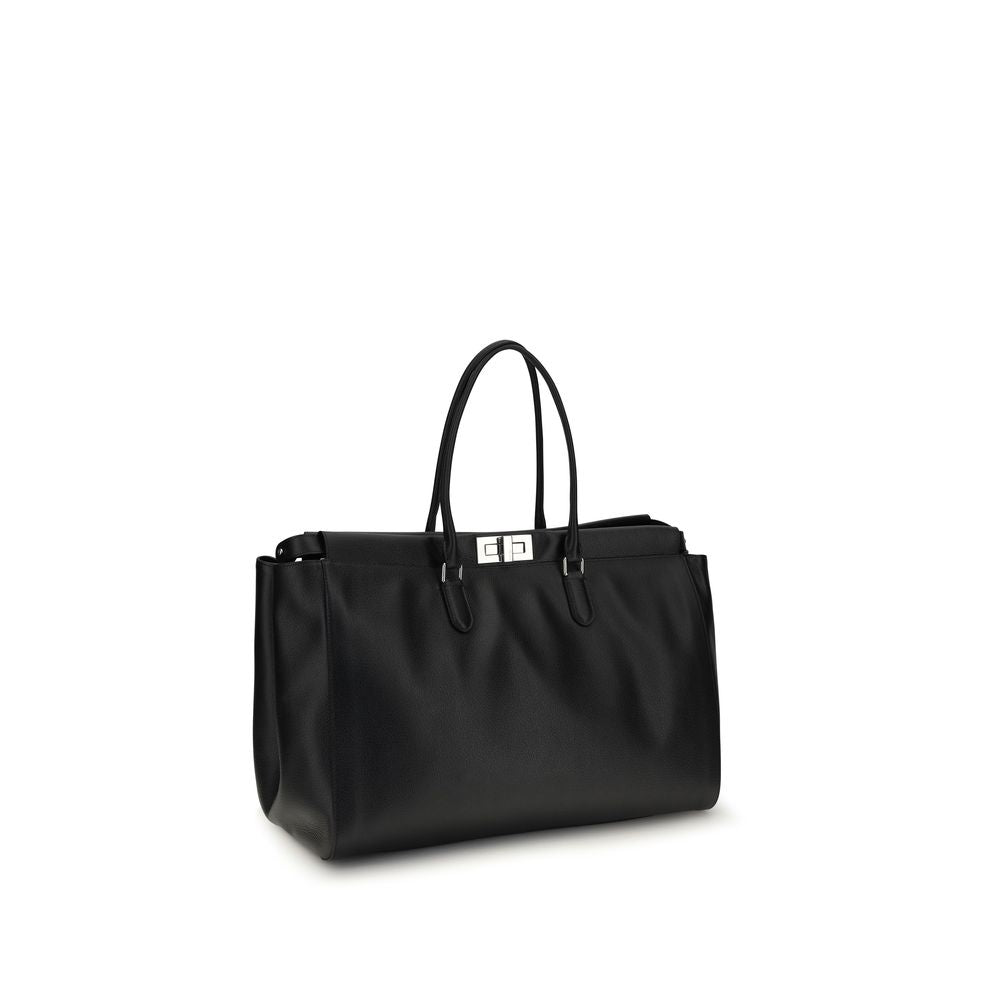 Black Calf Leather Bos Taurus Handbag