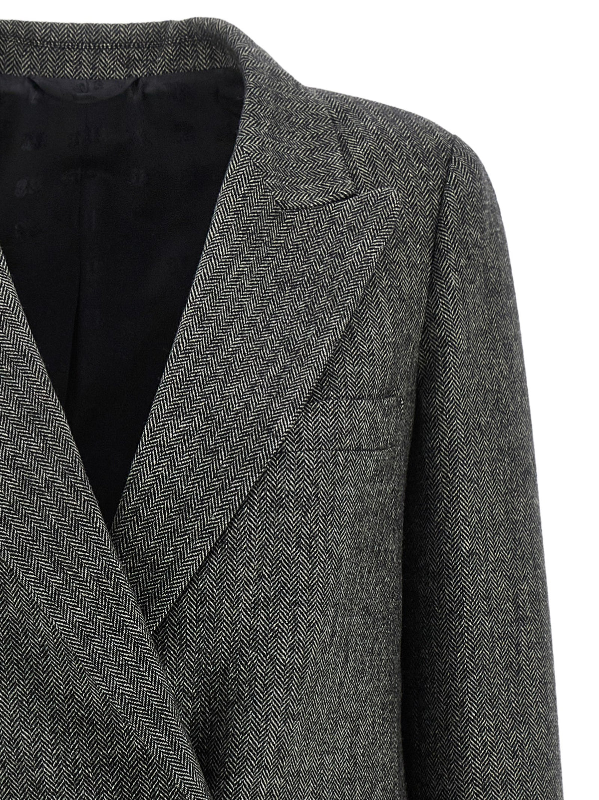 Gray Virgin Wool Blazer