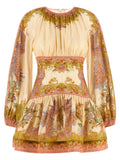 Multicolor Cotton Short Dress