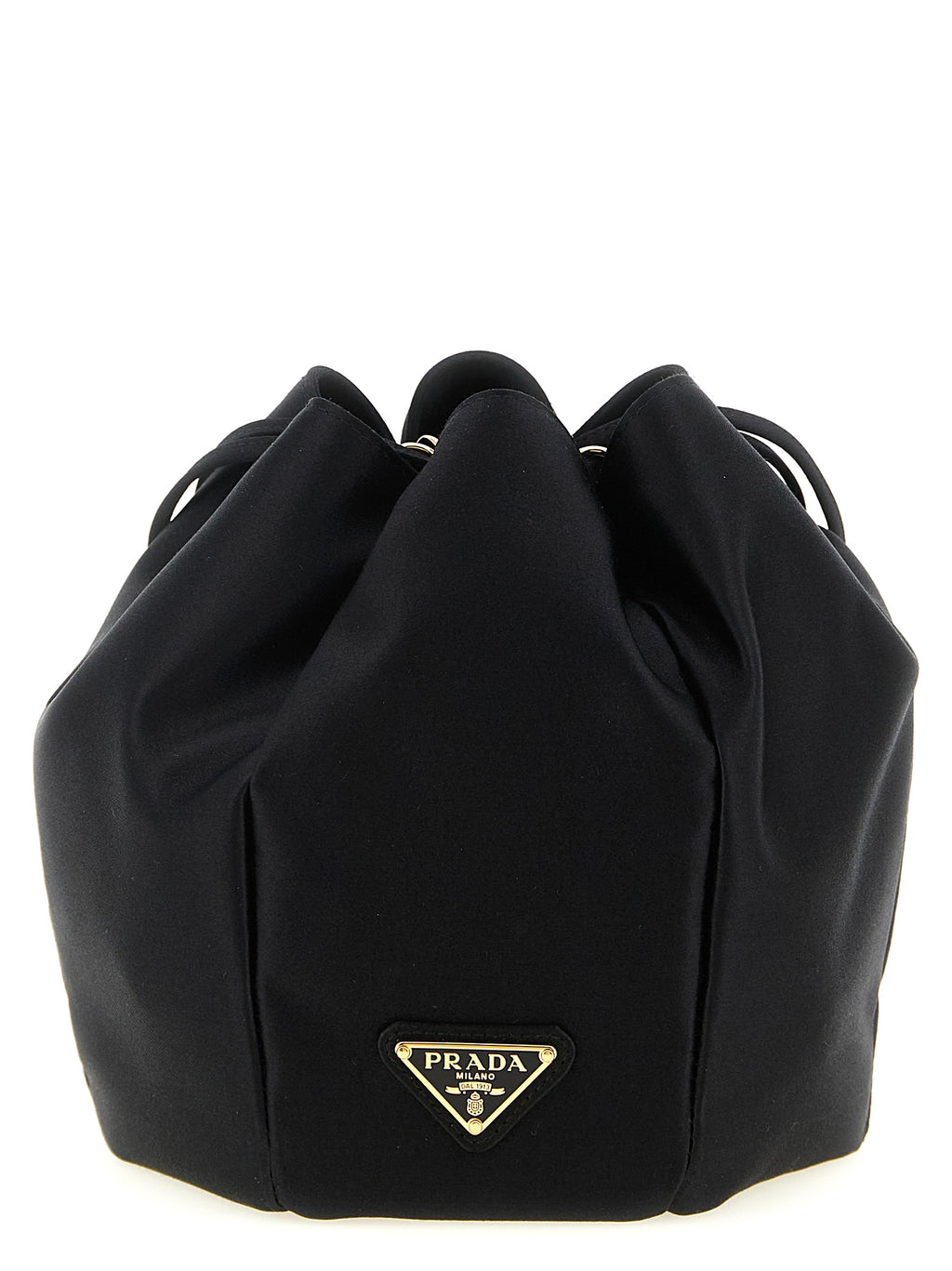 Black Viscose Shoulder Bag