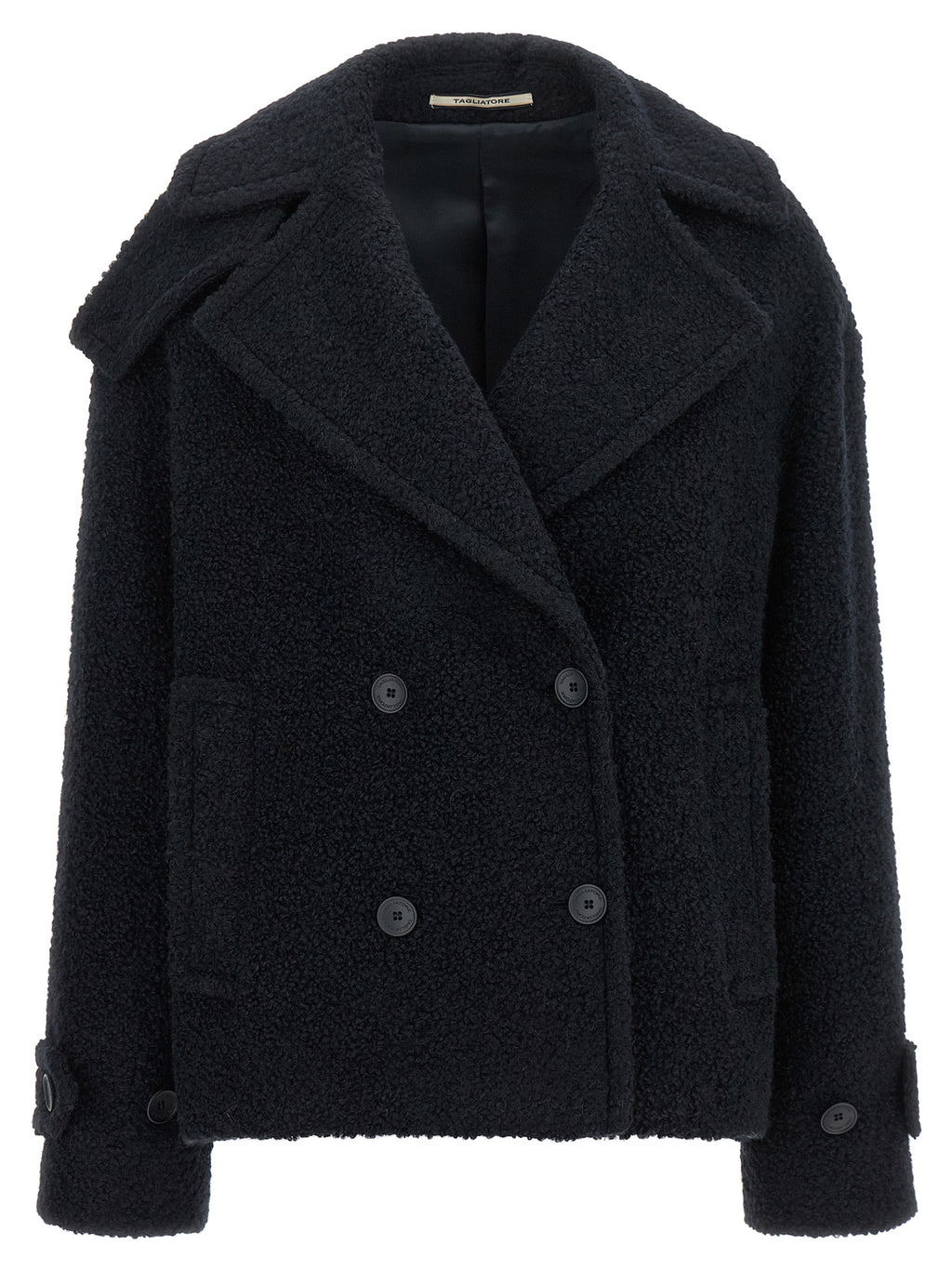 Blue Alpaca Leather Coat