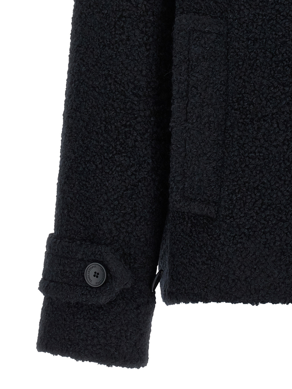 Blue Alpaca Leather Coat