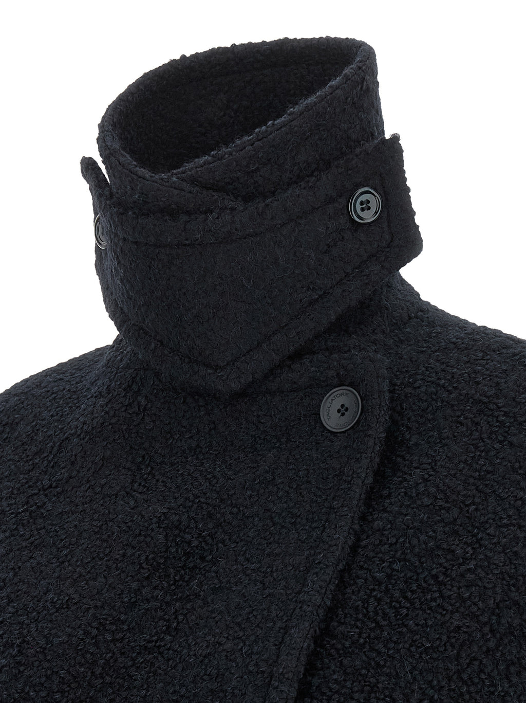 Blue Alpaca Leather Coat