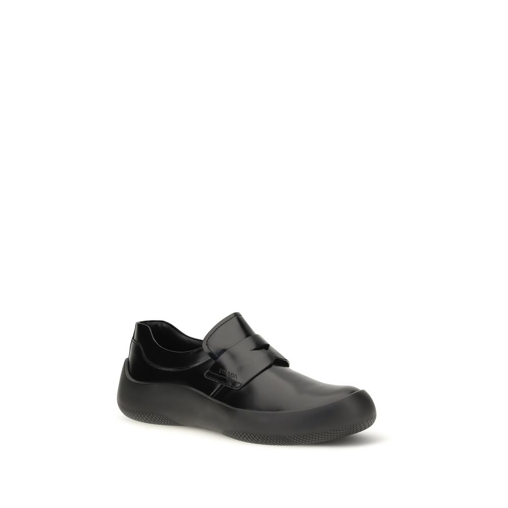 Black Calf Leather Bos Taurus Slip-On Loafers