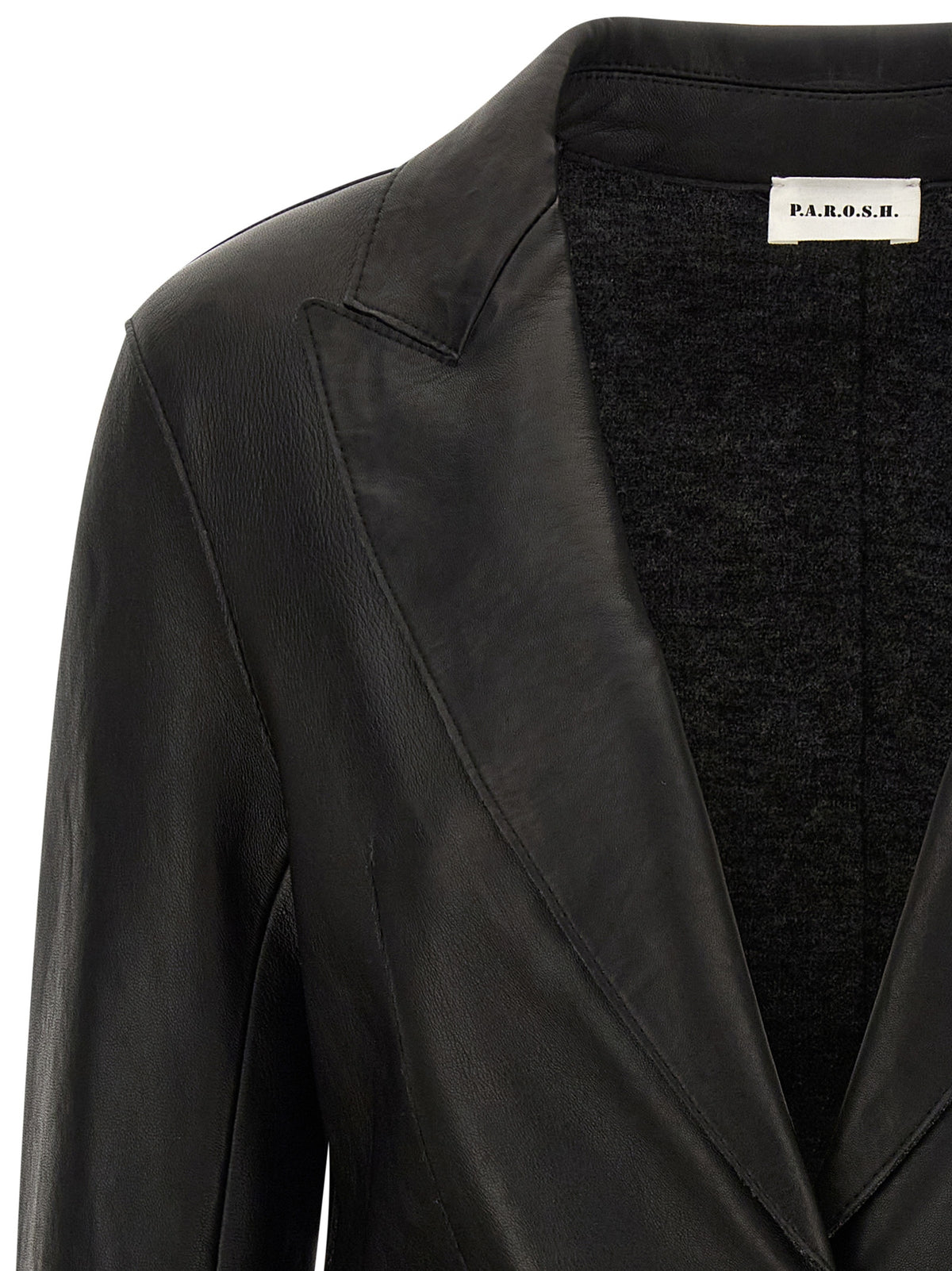 Black Lamb Leather Blazer