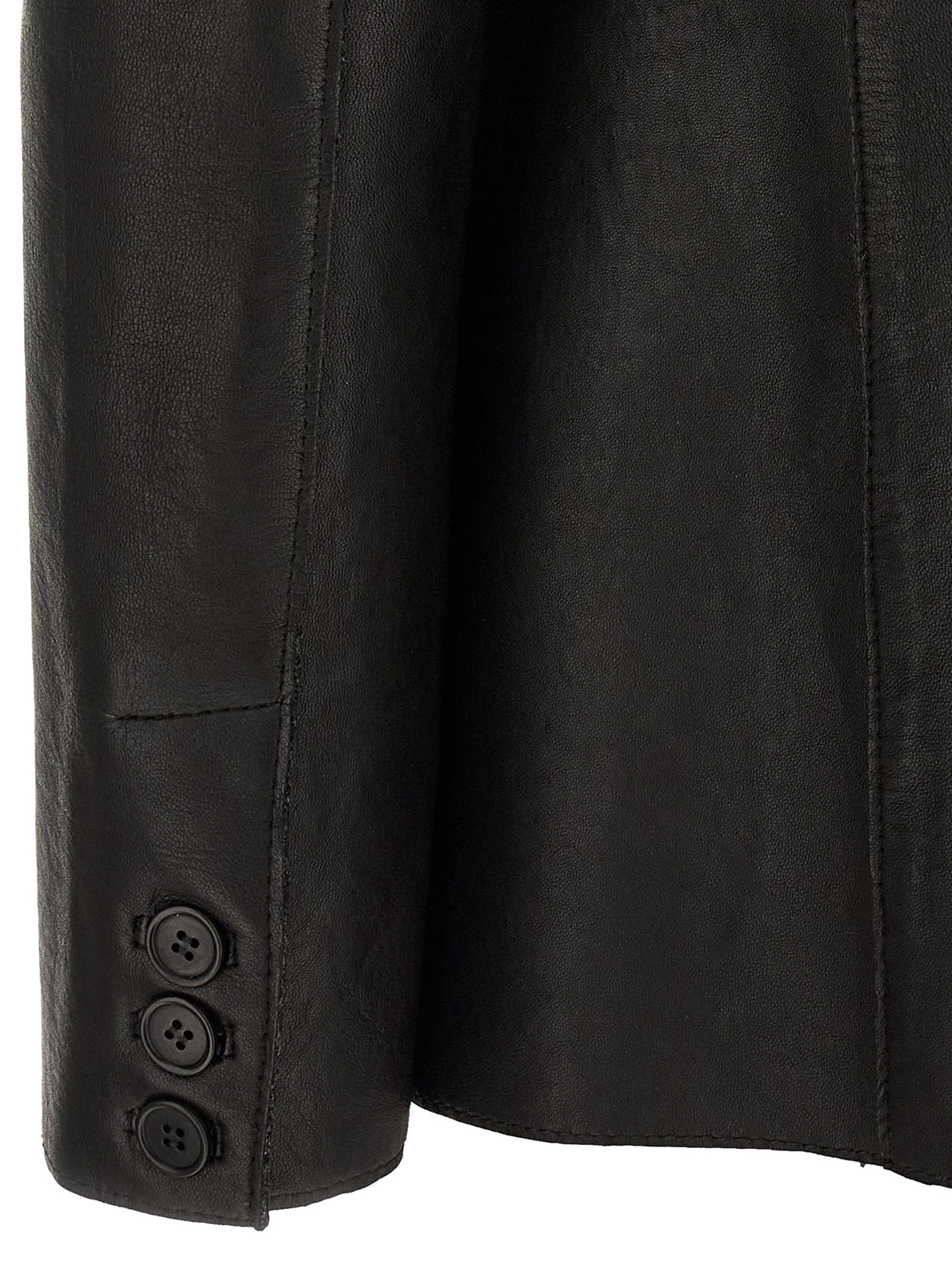 Black Lamb Leather Blazer
