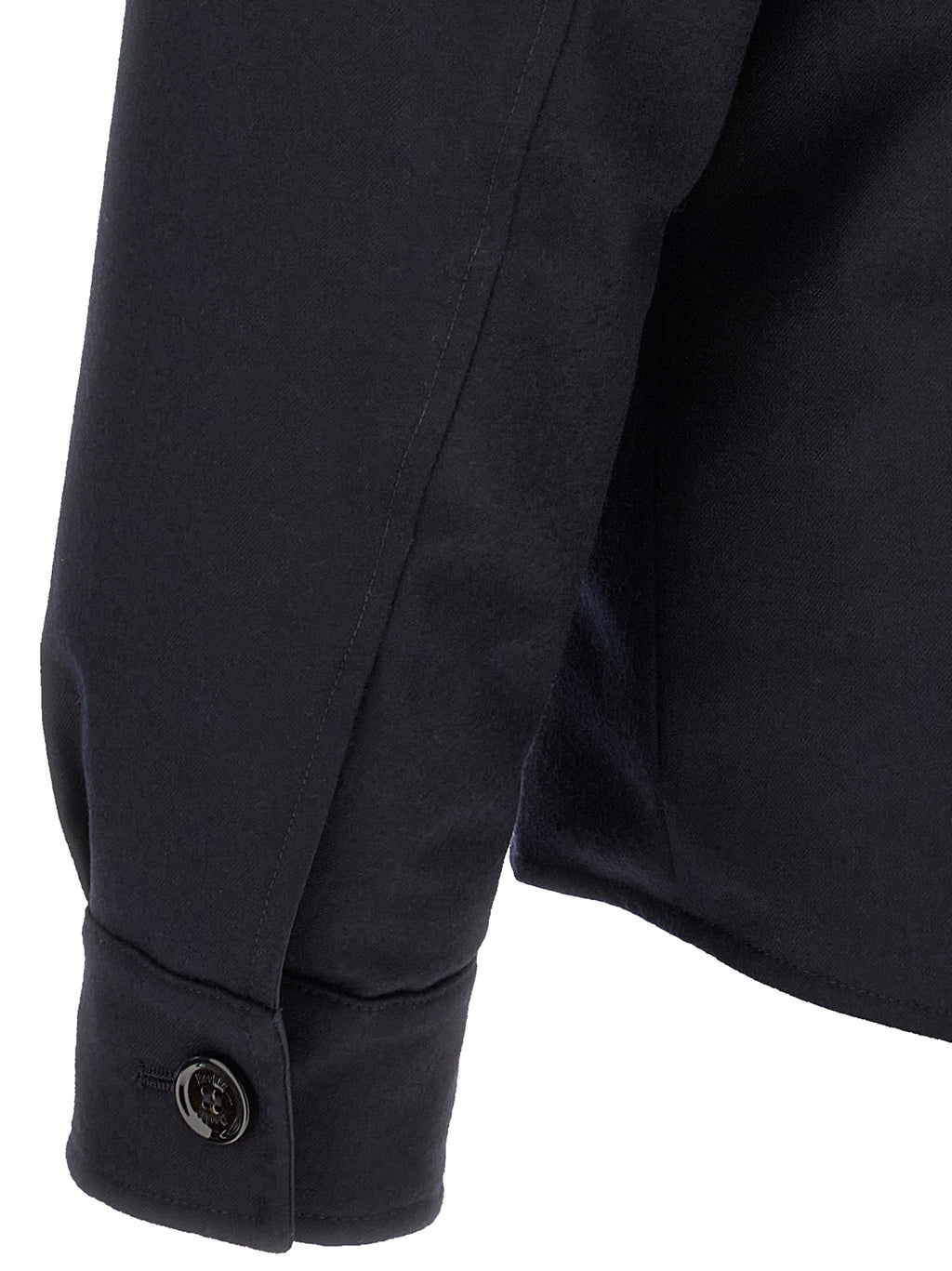 Blue Wool Full-Length Jacket