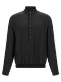 Black Satin Sweatshirt