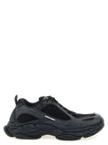 Black Polyethylene Athletic Sneakers