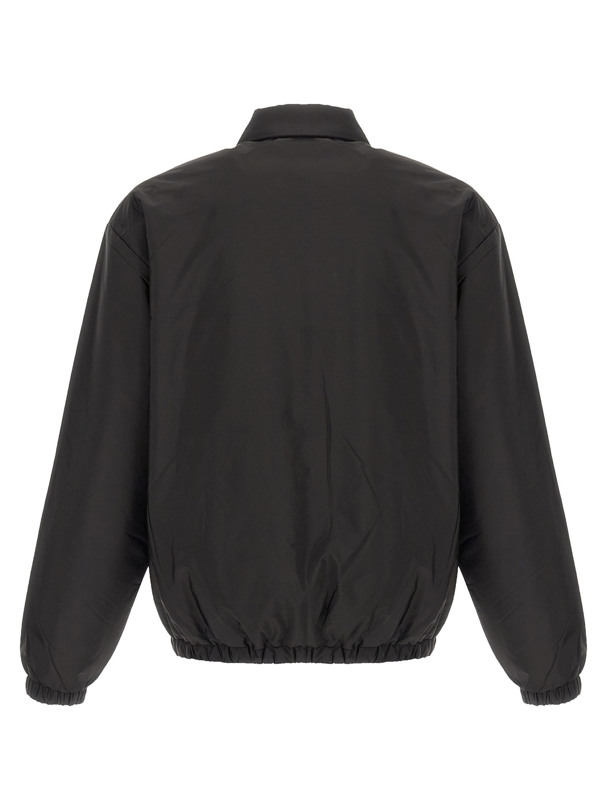 Black Recycled Polyamide Full-Length Jacket
